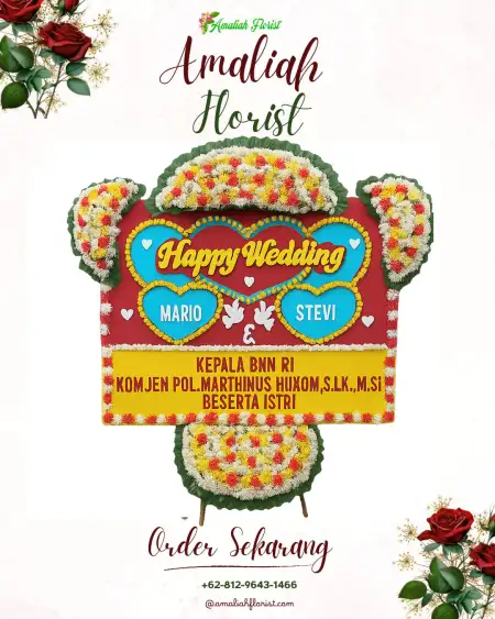 Papan Bunga Pernikahan Terusan Baru